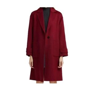 Theory Cashmere and Wool Dark Red / Burgundy Coat | Size S
